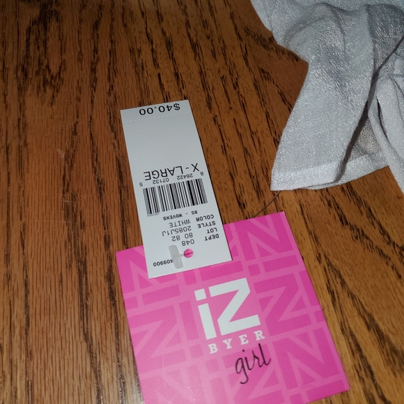 NWT IZ Beyer white xl size 16.girls top. - Picture 5 of 6